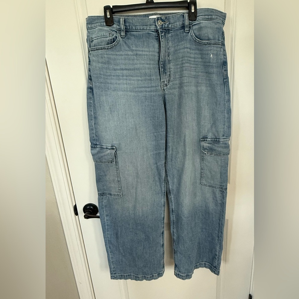 Studio Blue Casual Blue Denim Cargo Pants - Picture 2 of 7